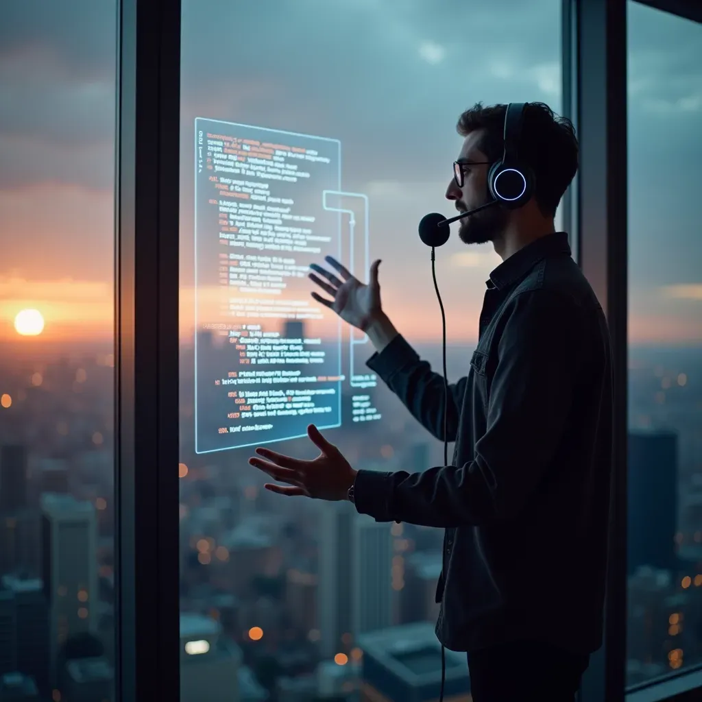 Modern developer workspace with clean desk, laptop, and organized tools representing productive AI workflow