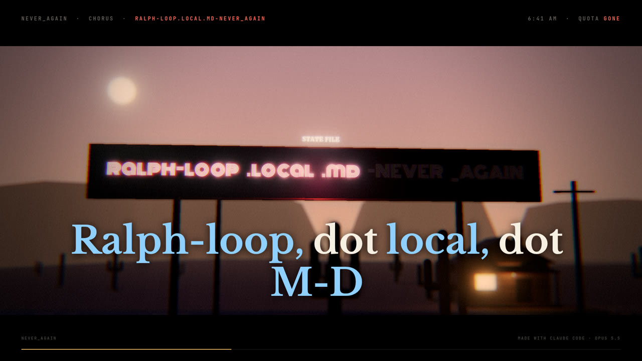 A frame from the NEVER_AGAIN video